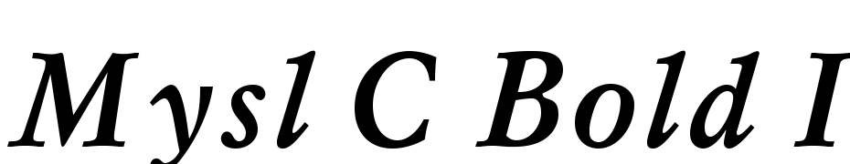 Mysl C Bold Italic Font Download Free